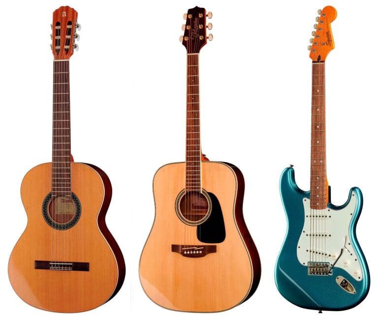Enlace a información sobre tipos de guitarras.